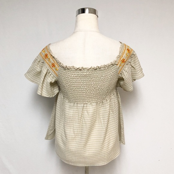 Altar’d State Boho Hippie Off the Shoulder Embroidered Top - Picture 6 of 8